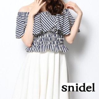 スナイデル(SNIDEL)のオフショル♡ボーダー♡2wayトップス(シャツ/ブラウス(半袖/袖なし))