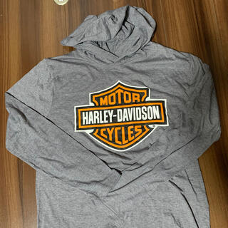 ハーレーダビッドソン(Harley Davidson)の（最終値下げ）ハーレーダビッドソン　ロングTシャツ　フード付き(Tシャツ/カットソー(七分/長袖))