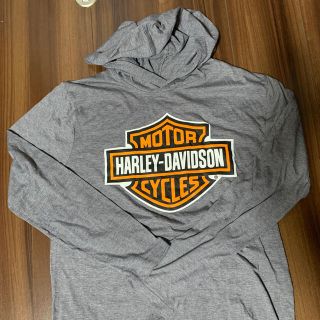 ハーレーダビッドソン(Harley Davidson)の（最終値下げ）ハーレーダビッドソン　ロングTシャツ　フード付き(Tシャツ/カットソー(七分/長袖))