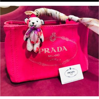 プラダ(PRADA)のプラダ キャンバスミニ ピンク(トートバッグ)