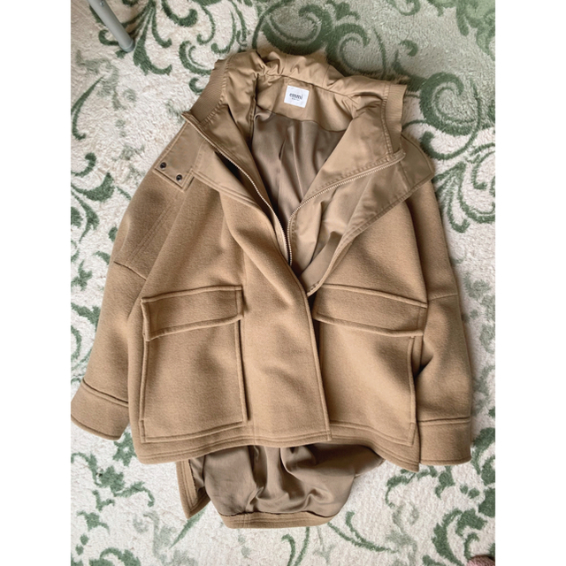【当店限定販売】ジャケット/アウターemmi エミ emmi atelier オーバーウールスウィッチコート コート www
