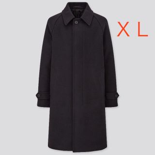 ユニクロ(UNIQLO)のワタユ2705様専用☆ シングルブレストコート　ネイビー　ＸＬ(ステンカラーコート)