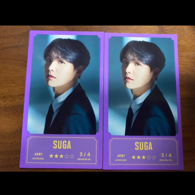 防弾少年団(BTS)(ボウダンショウネンダン)のbts メッセージフォト　ユンギ　suga 3 バンバンコン エンタメ/ホビーのタレントグッズ(アイドルグッズ)の商品写真