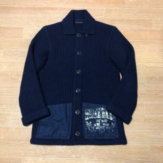 専用 希少 BLUEBLUE ブルーブルー 圧縮ウール ニット カーディガン 3
