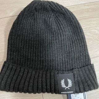 フレッドペリー(FRED PERRY)のフレッドペリー　ニット帽　グレー(ニット帽/ビーニー)