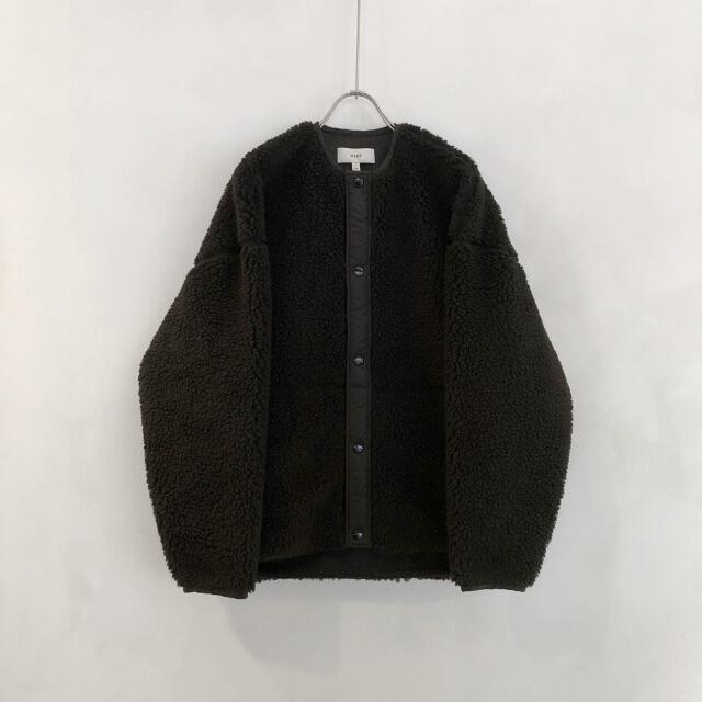 ノーカラージャケット20aw hyke ハイク ボアコート edition