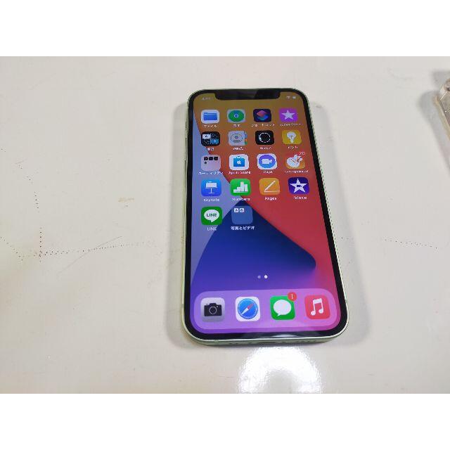 スマートフォン本体iPhone12 mini 128GB シムフリー　グリーン　ほぼ新品