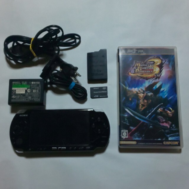 （管07）PSP-3000（黒、修理品）すぐ遊べるセット