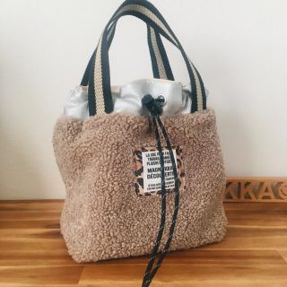 Special限定❤︎NEW✴︎ボア×エコレザーシルバー  巾着 and bag(バッグ)