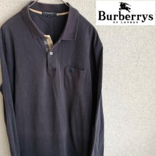 バーバリー(BURBERRY)の90s Burberry London 長袖　ノバチェック　ポロシャツ　古着(ポロシャツ)