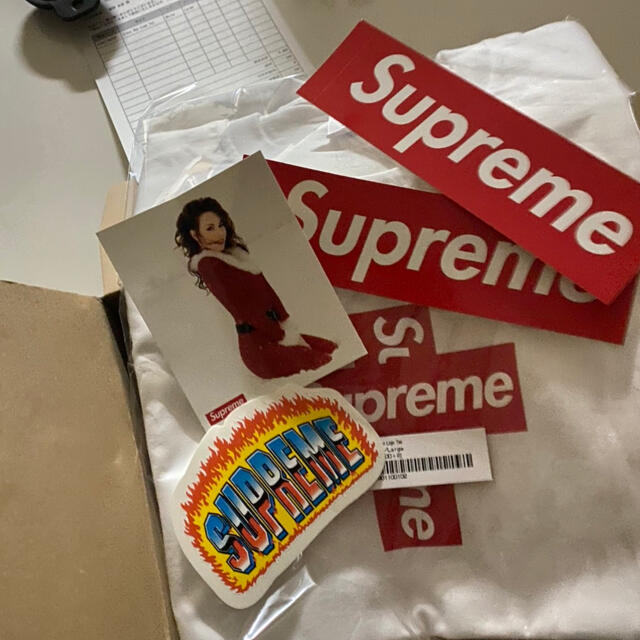 supreme Cross Box Logo Tee Lサイズ＋ステッカー4枚