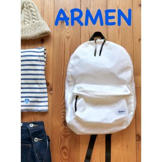 アーメン(ARMEN)の【ARMEN アーメン】ナイロン リュック デイパック ホワイト 白(リュック/バックパック)