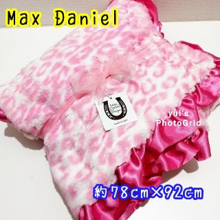 【Max Daniel】新品　ベビーブランケット　ホットピンクジャガー　おくるみ(おくるみ/ブランケット)