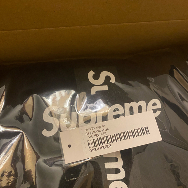 supreme Cross Box Logo Tee Black L