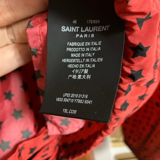 サンローラン　スター　星　ナイロン　ブルゾン　ジャケット　極美品　シャツ　デニム