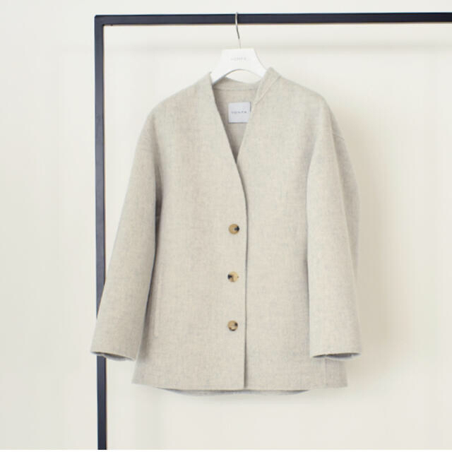 yonfa v neck river coat (light gray) 新品