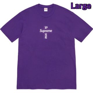 シュプリーム(Supreme)のSupreme Cross Box Logo Tee Purple Large(Tシャツ/カットソー(半袖/袖なし))