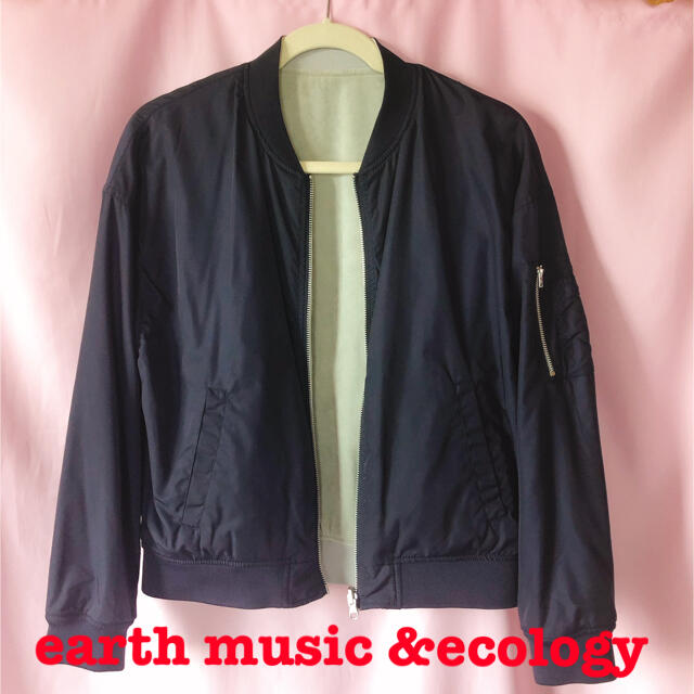 earth music & ecology(アースミュージックアンドエコロジー)のearth music &ecology MA-1 リバーシブルブルゾン　L レディースのジャケット/アウター(ブルゾン)の商品写真