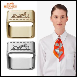 エルメス(Hermes)のエルメス　スカーフリング　シルバー　ボルデュック　レア(その他)