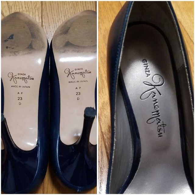 GINZA Kanematsu(ギンザカネマツ)の【日本製】パンプス 紺色 　銀座かねまつ レディースの靴/シューズ(ハイヒール/パンプス)の商品写真