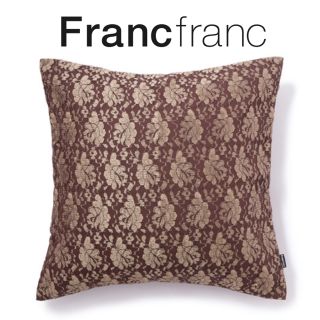 フランフラン(Francfranc)の❤新品タグ付き フランフラン ロレース クッションカバー【ダークレッド】❤(クッションカバー)