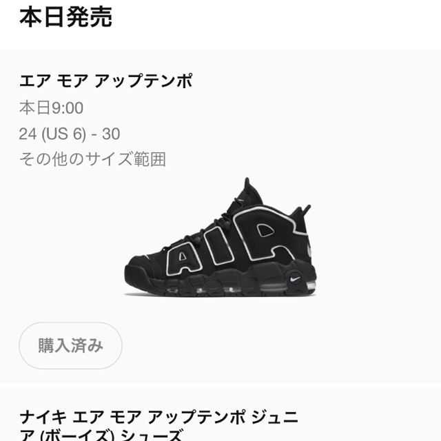 NIKE AIR MORE UPTEMPO モアテン 1