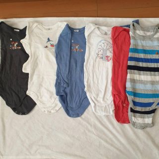 プチバトー(PETIT BATEAU)の【さゆり様専用】プチバトー&GAP長袖ボディ80cmセット(肌着/下着)