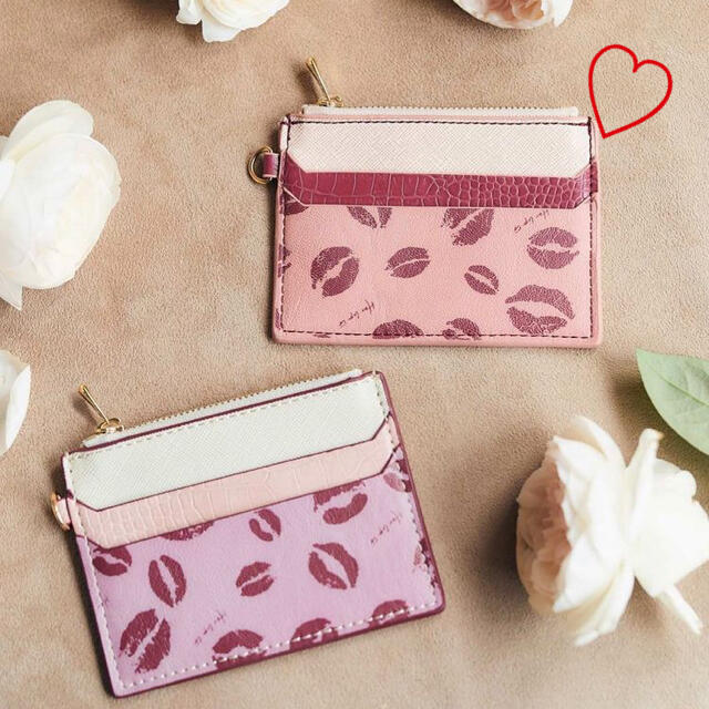 herlipto♡card holder pink × beige