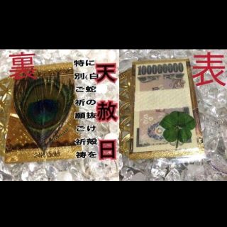 孔雀の羽＆１億円の種札☆開運✨超!!最強の白蛇のお守り【特別ご祈願ご祈祷済み】(その他)