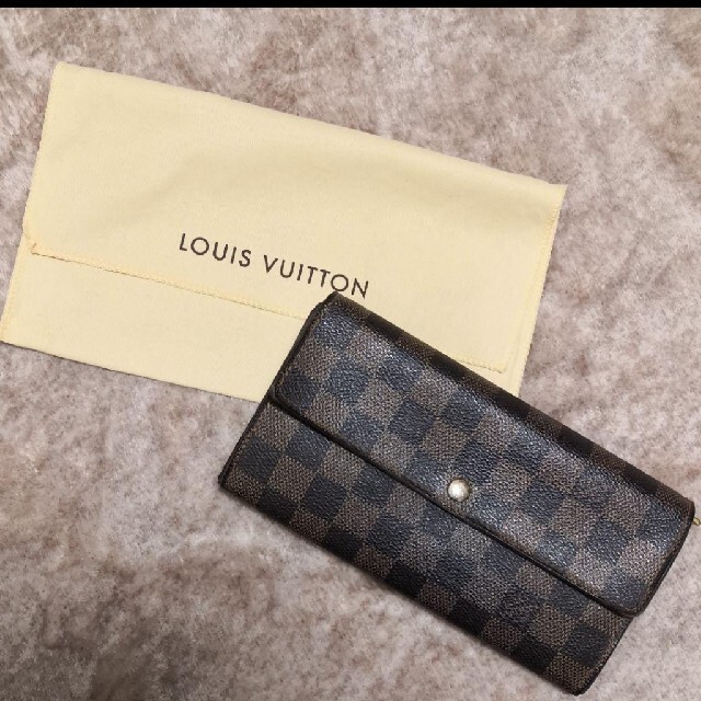 LOUIS VUITTON(ルイヴィトン)の【れいん様】専用　　　　正規品　ルイヴィトン　ダミエ長財布 レディースのファッション小物(財布)の商品写真