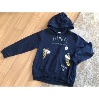 ピーナッツ(PEANUTS)のパーカー　ネイビー150✳︎スヌーピー お値下げ(Tシャツ/カットソー)