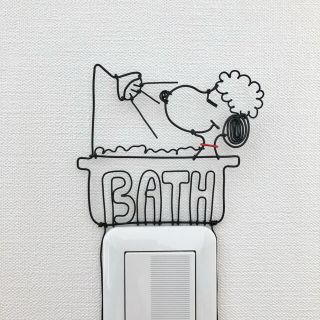 〈 ワイヤークラフト〉 スイッチカバー ♡ BATH(インテリア雑貨)