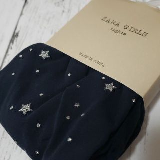 ザラキッズ(ZARA KIDS)のZARA GIRLS(ザラ ガールズ)　星柄タイツサイズ　9-10(靴下/タイツ)