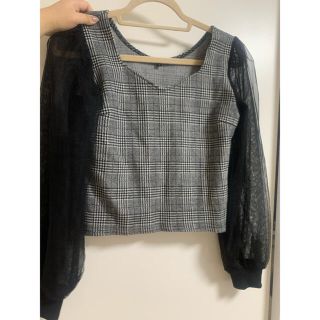 リエンダ(rienda)の※苺さま専用※【美品】rienda チュールトップス＆ストライプブラウス(カットソー(長袖/七分))