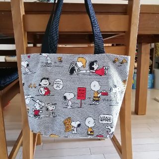 スヌーピー(SNOOPY)のトートバッグ【ボーダースヌーピー】(バッグ)