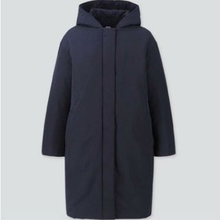 ユニクロ(UNIQLO)の新品 ★ XL ネイビー ユニクロ ハイブリッドダウン コクーン コート(ダウンコート)