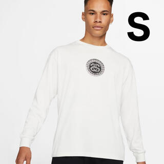 ナイキ(NIKE)のNIKE x stussy ロングスリーブTシャツ Sサイズ ホワイト(Tシャツ/カットソー(七分/長袖))