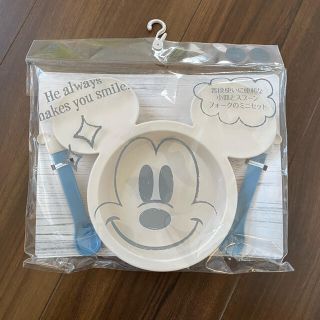 ディズニー(Disney)の最終値下げ ディズニー 小皿＆スプーン、フォークセット(離乳食器セット)