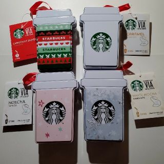 スターバックスコーヒー(Starbucks Coffee)のスターバックス ヴィア オーナメント缶  全4種 未使用品(コーヒー)