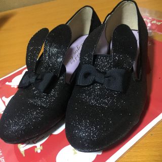 ハニーサロン honeyラビットパンプス ブラック
