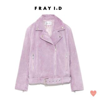 フレイアイディー(FRAY I.D)のFRAY I.D ☆ ラムスムース ライダースジャケット 山羊革(ライダースジャケット)