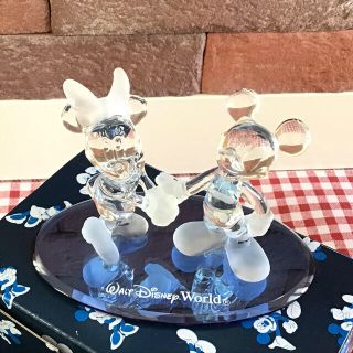 フロリダ ウォルトディズニーワールド内 ガラス細工 ミッキー ミニー ガラス工芸