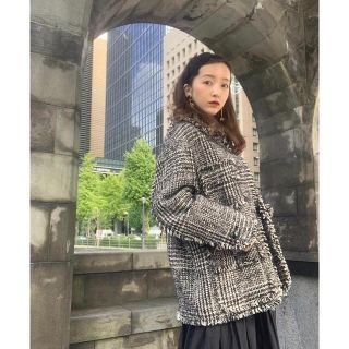 clane MIX TWEED BLOUSONミックス ツイード ブルゾン美品