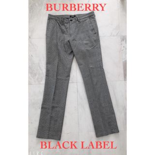 バーバリーブラックレーベル(BURBERRY BLACK LABEL)の【バーバリーブラックレーベル】グレンチェック/パンツ/グレー/サイズ79/L(スラックス)