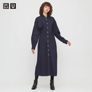 ユニクロ(UNIQLO)のユニクロユー　UNIQLO U デニムロングシャツワンピース(ロングワンピース/マキシワンピース)