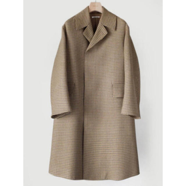 auralee DOUBLE FACE CHECK LONG COAT