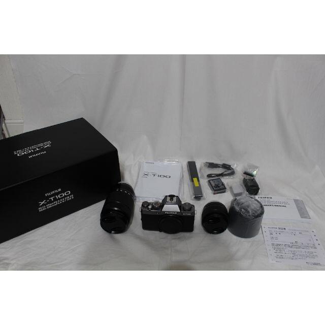 富士フイルム - ★ほぼ新品★FUJIFILM ミラーレス一眼カメラ X-T100WZLK-DS