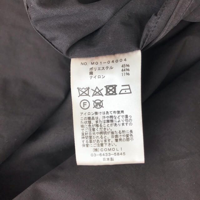COMOLI(コモリ)のCOMOLI 2018SS ストームコート ブラック サイズ：2 メンズのジャケット/アウター(ステンカラーコート)の商品写真