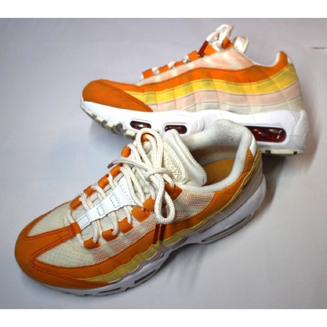 NIKE エアマックス95 ホワイト/オレンジ/イエロー 23cm