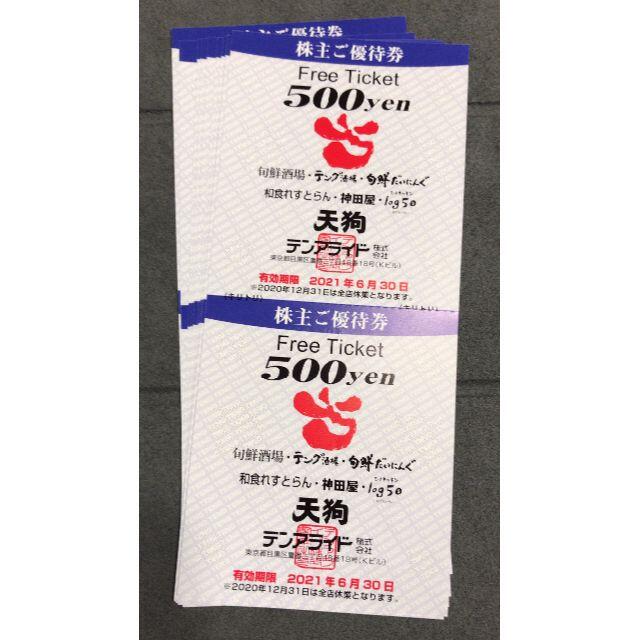 最新 テンアライド 株主優待 10000円分（500円×20枚）